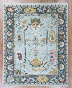 Premium Hand Knotted <b>Traditional</b> Oushak Pattern Wool <b>Rug</b> Handmade Luxury Carpet Zaari Brand Eco-Friendly Non-Slip Custom Design - Product Image 1