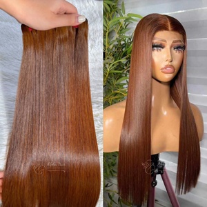 Best Grade Raw No Processing Raw Bone Straight Super Silky Soft Cuticle Aligned Hair Extensions Full Frontal Lace <b>Wigs</b> <b>Bob</b> <b>Wig</b> - Product Image 3