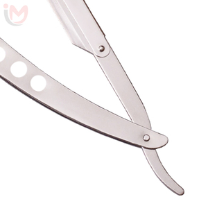 Stainless Steel <b>Straight</b> <b>Razor</b> with Plastic Handle Single Blade for Barber Shop Men Body Shaving - Product Image 2
