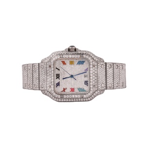 Montre VVS Moissanite Diamond Luxury Design pour avec montre en acier inoxydable blanc pour hommes et cadeau à prix raisonnable - Product Image 1