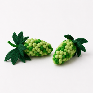 Juguete Educativo de Fieltro Hecho a Mano con Conciencia Ecológica, Diseño de Uva, Lana Verde para Niños de 3 a 6 Meses, Unisex, Marca Mahaguthi Craft - Product Image 5
