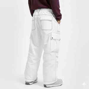 Pantalon de ski unisexe ample style hip-hop, streetwear cargo décontracté en Cordura, imperméable et coupe-vent -Tex, taille haute, multi-poches - Product Image 3