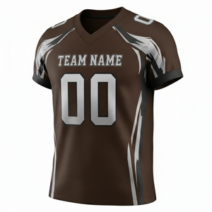 Custom Football Jerseys Adults Short Sleeve Breathable Mesh Quick Dry Anti-Bacterial Plus Size Option Front - Product Image 2