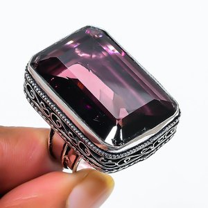 Lot de bagues en topaze fumée magnifiques, faites à la main, tailles 5-11 pour femmes, personnalisables, pour chrétiennes - Product Image 1