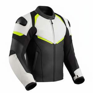 แจ็คเก็ตมอเตอร์ไซค์หนังกันน้ำพิมพ์ลายสำหรับทุกเพศ ขายตรงจากโรงงาน พร้อมผ้าคอร์ดูร่าและตัวเลือกปรับแต่งได้ - Product Image 3