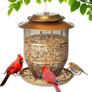 Comedero para Pájaros de Madera de Pino Rústico con Techo de Metal de Cobre - Hecho a Mano, Venta al Por Mayor - Product Image 2