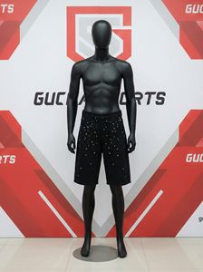 Shorts de mezclilla para hombre con detalles de pedrería, tela premium, corte de longitud media, costuras duraderas, estilo casual y urbano. - Product Image 2