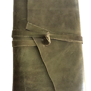 Wholesale Vintage Recycled Handmade Cotton Paper Crunch Buffalo Stone Work Grey Color <b>Leather</b> Journal - Product Image 1