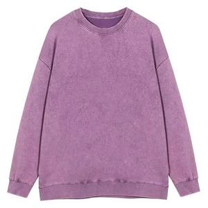 Sudadera de Felpa Tejida Lisa para Hombre, Mezcla de Poliéster/Algodón, Ligera, Corte Holgado, Ropa Deportiva Casual, Venta al Por Mayor OEM - Product Image 3