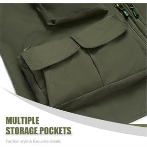 Gilet de travail pour homme, col en V, multi-poches, décontracté, utilitaire, pour la pêche, coupe ample, anti-plis et respirant, vente en gros sur mesure - Product Image 6