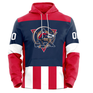 Sweat à capuche de hockey sur glace personnalisé, unique et abordable, 100% polyester sergé, maillot de sport avec lacets, service OEM, couleur personnalisée, imperméable - Product Image 5