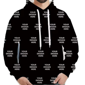 Customized Photo/Logo Men's Fleece Pullover Hoodie Full-Body Printed Cartoon Pattern Eco-Friendly Multi-Color Options Soft - Product Image 1