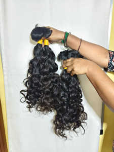 Cheveux naturels indiens bouclés, Remy vierges, extensions en vrac à double trame, qualité Jerry, usine du sud de l'Inde, prix abordable - Product Image 6