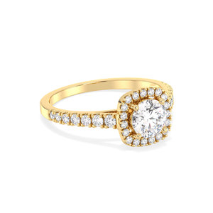 Bague REYES Nouvelle Arrivée Diamant de laboratoire HPHT CVD taille ronde 1,2 carat Certifié IGI Or massif 14K Plaqué Rhodium Bijoux fins - Product Image 3