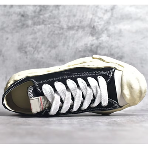 Zapatillas Deportivas Negras de Lona con Cordones, Corte Bajo, Transpirables, Vulcanizadas, Modelo 2026, Mason Mihara YASUHIRO - Product Image 4