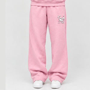 Pantalones Deportivos Personalizados para Mujer, Estilo Casual, de Poliéster y Algodón, de Pierna Ancha, con Estampado Puff y Ajuste Cómodo para Uso Diario - Product Image 1