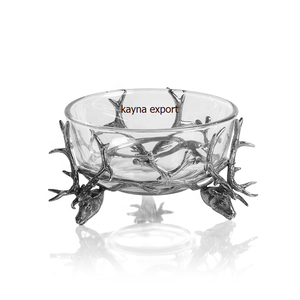 Cher support de forme avec bol en verre pour servir de la nourriture et des bonbons à bas prix nouvelle vente chaude bol en verre à bas prix à des prix abordables - Product Image 1