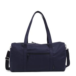 Navy Blue Nylon <b>Duffel</b> <b>Bag</b> With Zipper Closure Sport Fitness Travel <b>Bag</b> Durable Lightweight Design - Product Image 1