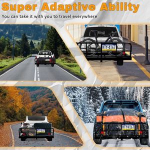 Heavy Duty Steel Hitch Cargo Rack 500 Lbs <b>Trailer</b> Luggage Carrier 60\" X 24\" X 14\" 500 Lbs Capacity <b>Folding</b> Cargo Carrier - Product Image 5