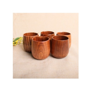Eco Friendly Wooden Mug Handmade Solid Wood Coffee Cup Natural Finish Rustic Style Drinkware for Home Use - Product Image 1