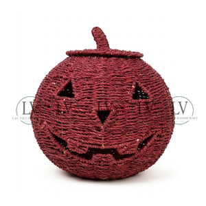 Cesta de calabaza de algas marinas ecológica para decoración de Halloween, decoración para fiestas de Halloween, venta al por mayor desde Vietnam - Product Image 2