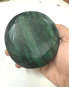 Beryl Vert Naturel Rond Taillé Émeraude Facetté 5000 Ct Pierre Précieuse Libre Grande Taille Polie Transparente - Product Image 5