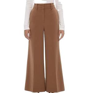 Pantalon de ville mi-long pour femme, style streetwear, en cuir de haute qualité, respirant, coupe évasée, effet empilé, pour l'extérieur et les mariages, faible MOQ, prix de gros - Product Image 3