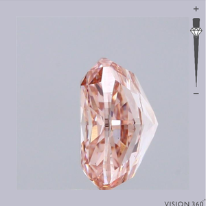 Diamants de laboratoire roses intenses fantaisie taille coussin 3 carats, en vrac |   Diamant CVD certifié IGI |   Diamant de laboratoire en vrac en gros - Product Image 4