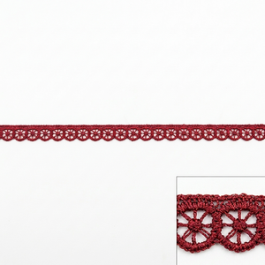 Encaje Guipur Rojo de 10mm Directo de Fábrica, 20 Metros, Lujoso, Tradicional, Ecológico, para Bordes de Sarees, Mangas de Blusas y Manualidades de Costura - Product Image 2