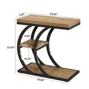 <b>Storage</b> Rack Side <b>Table</b> with Tea Coffee or Sofa <b>Table</b> Functionality <b>Console</b> <b>Tables</b> - Product Image 6