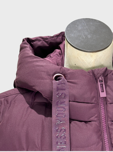 Colección GRACE: Chaleco Acolchado para Mujer, Chaqueta de Mezclilla con Capucha, Cierre de Cremallera, Manga Larga, Color Sólido - Product Image 5