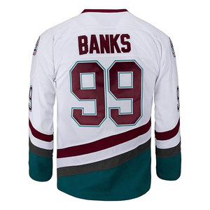 Camisetas de Hockey sobre Hielo Inspiradas en la Película Los Patos Jóvenes, Uniforme Clásico del Equipo Mighty Ducks, Ropa Deportiva Transpirable, Estilo Retro - Product Image 1