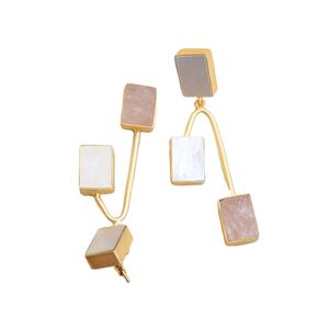 Aretes de Aro de Latón al por Mayor, Diseño de Piedra Natural en Bruto, Acabado de Latón Antiguo, Patrón de Diseñador Único, Premium, Listos para B2B - Product Image 5