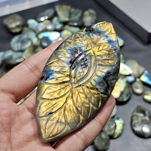 Lot de cabochons multi-labradorite sculptés naturels, pierres précieuses sculptées pour la fabrication de bijoux, taille libre, vente en gros de pierres précieuses - Product Image 2