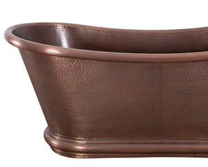 Baignoire autoportante en cuivre martelé de luxe pour hôtel, complexe hôtelier, spa, villa, salle de bain de boutique et design intérieur - Product Image 2