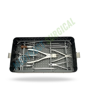 Kit d'instruments chirurgicaux orthopédiques pour plaques de blocage de petits fragments, en acier inoxydable, manuel - Product Image 5