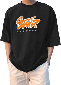 Camiseta Premium de Hip Hop para Hombre, Corte Holgado, Mezcla de Algodón, Tela Gruesa, Logotipo en Relieve - Product Image 2