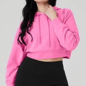 Sudaderas Cortas de Invierno para Mujer, con Cuello Alto, Diseño Estampado, Logotipo Frontal, Bordado Personalizado - Product Image 1