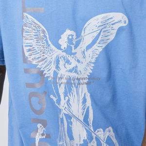 T-shirt pour homme à col rond, imprimé sur le devant, 300 GSM, 100% coton, coupe ample, manches courtes, streetwear, vente en gros, fournisseur direct d'usine - Product Image 5