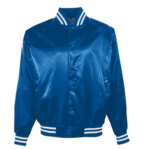 Veste universitaire dorée pour homme, couleur unie, doublure en satin, col montant, coupe classique, tenue décontractée d'automne - Product Image 3