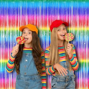 2 Pacchi di Tende in Lamina Metallica Colorate, Striscioni Decorativi per San Valentino, Pasqua, Decorazioni per Porte, Feste Anni '80 e '90, Addio al Nubilato - Product Image 2