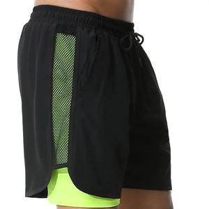 Shorts de sport pour hommes 2-en-1 camouflage à cordon de serrage, taille mi-haute, séchage rapide, pour la course, la gym, l'entraînement, le fitness, le jogging, vêtements de sport d'été - Product Image 2