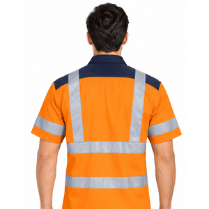 Camisetas de alta visibilidad EAZWEARS para hombre, uniformes de seguridad OEM, proveedor privado, adquisición, uniformes para obra, ropa de trabajo ODM al por mayor para compradores. - Product Image 4