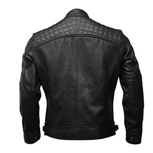 แจ็คเก็ตหนังคุณภาพสูงสำหรับทุกเพศ ทรงเข้ารูป สไตล์ไบค์เกอร์ หนังแท้พรีเมียม สตรีทแวร์ลำลอง เสื้อคลุมนอกแบบสบายๆ รับผลิตแบบ ODM พร้อมสกรีนโลโก้ - Product Image 2