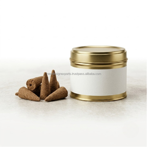 Custom Brand Natural Aroma <b>Incense</b> <b>Cones</b> Metal Tin Canister Meditation Set Bulk - Product Image 5