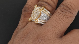 แหวนเพชรแล็บโกรว์สำหรับผู้ชายจาก Elegant Lurba Jewels รับรองโดย IGI สไตล์วินเทจ สำหรับงานแต่งงานและหมั้น ทองคำแท้ 10K/14K/18K สีเหลือง/ขาว/โรสโกลด์ - Product Image 5