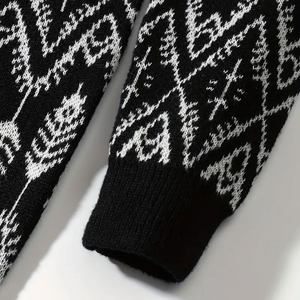Pulls pour hommes, tricot doux, col rond, manches longues, décontracté, chaud, respirant, séchage rapide, logo sur le devant, léger, élégant - Product Image 3