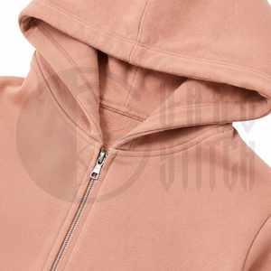 Sudadera con capucha y cremallera personalizada, estilo vintage con lavado ácido, de forro polar oversize, fabricante OEM ODM - Product Image 3