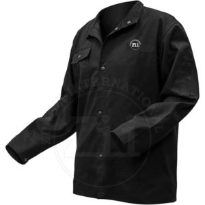 Chaqueta de Trabajo Negra ZUNEZI, Resistente al Calor, Manga Larga, Logotipo en la Espalda, con Bolsillo para Respirador, Protección Contra Incendios para Mecánicos y Electricistas - Product Image 3