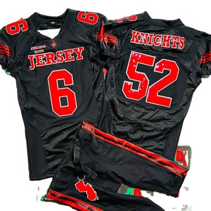 Maillot de football américain Broderie Plus Size Respirant Extensible Sublimation Pad Pants Sleeve Real photos quality uniforms - Product Image 1